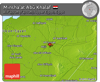 Physical 3D Map of Minsha'at Abū Khalaf