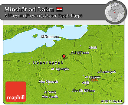 Physical 3D Map of Minshāt Ad Dakm