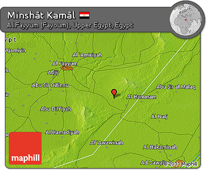 Physical 3D Map of Minshāt Kamāl