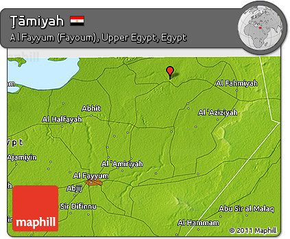 Physical 3D Map of Ţāmiyah