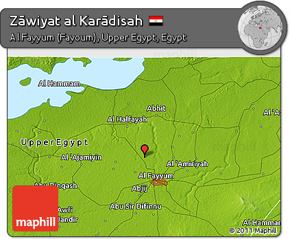 Physical 3D Map of Zāwiyat Al Karādisah
