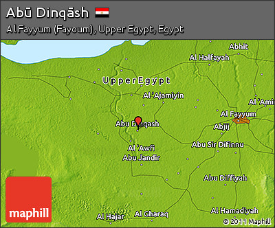 Physical 3D Map of Abū Dinqāsh
