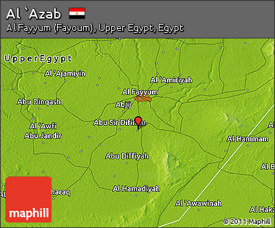 Physical 3D Map of Al `Azab