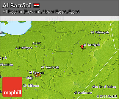 Physical 3D Map of Al Barrānī