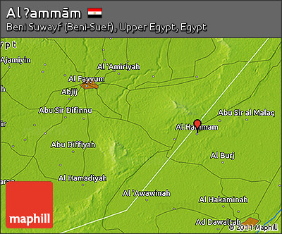 Physical 3D Map of Al Ḩammām