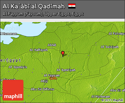 Physical 3D Map of Al Ka`ābī Al Qadīmah