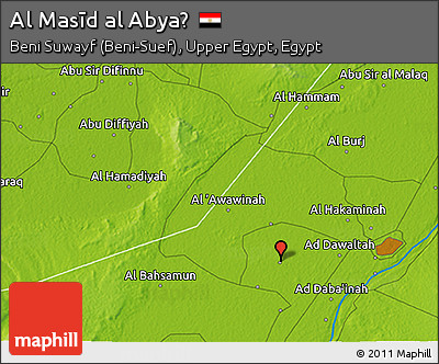 Physical 3D Map of Al Masīd Al Abyaḑ