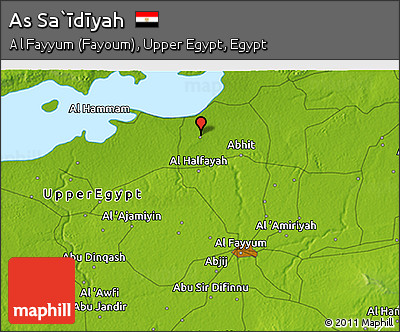 Physical 3D Map of As Sa`īdīyah