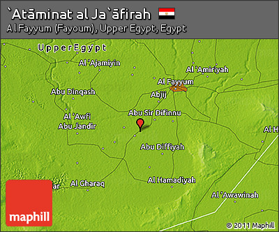 Physical 3D Map of `Atāminat Al Ja`āfirah