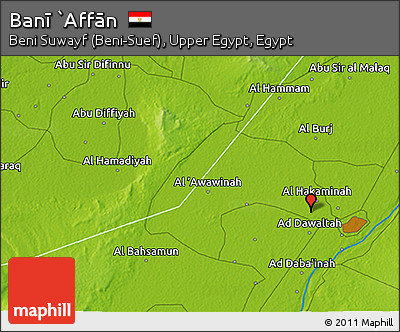 Physical 3D Map of Banī `Affān