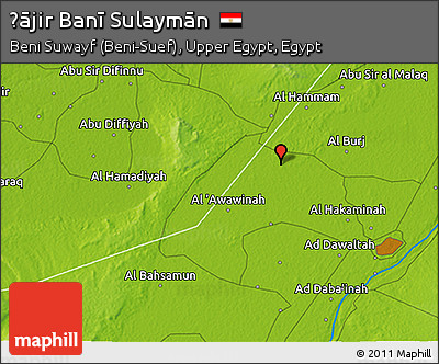 Physical 3D Map of Ḩājir Banī Sulaymān