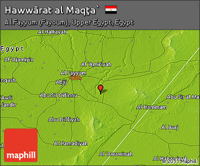 Physical 3D Map of Hawwārat Al Maqţa`