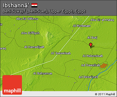 Physical 3D Map of Ibshannā'
