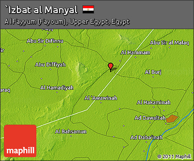 Physical 3D Map of `Izbat Al Manyal