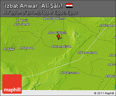 Physical 3D Map of `Izbat Anwar `Alī Şāliḩ