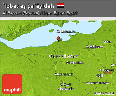 Physical 3D Map of `Izbat Aş Şa`āyidah