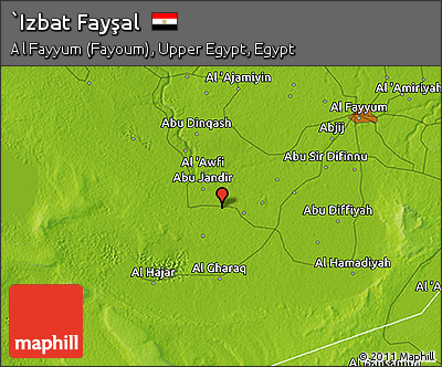 Physical 3D Map of `Izbat Fayşal
