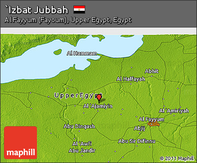 Physical 3D Map of `Izbat Jubbah