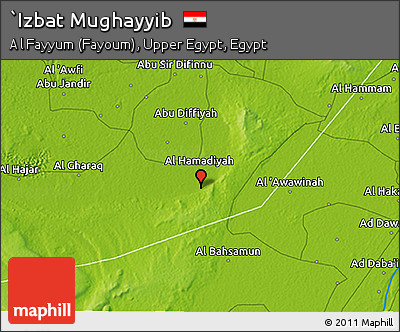 Physical 3D Map of `Izbat Mughayyib