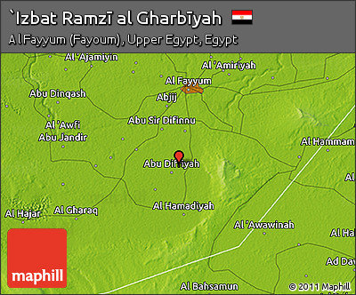 Physical 3D Map of `Izbat Ramzī Al Gharbīyah