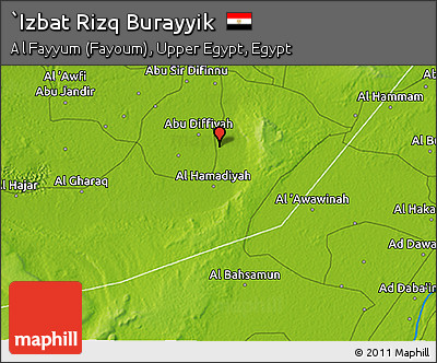 Physical 3D Map of `Izbat Rizq Burayyik