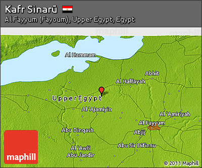 Physical 3D Map of Kafr Sinarū