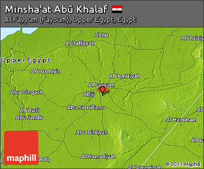 Physical 3D Map of Minsha'at Abū Khalaf