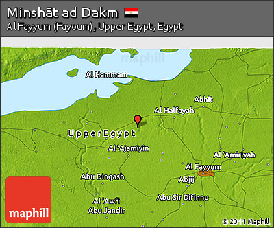 Physical 3D Map of Minshāt Ad Dakm