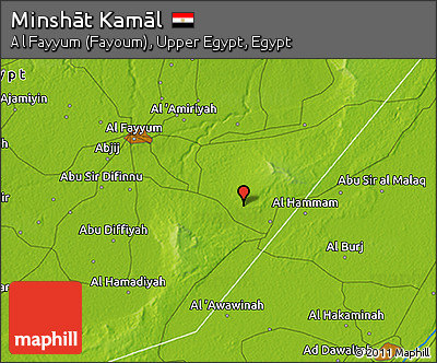 Physical 3D Map of Minshāt Kamāl