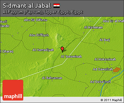 Physical 3D Map of Sidmant Al Jabal