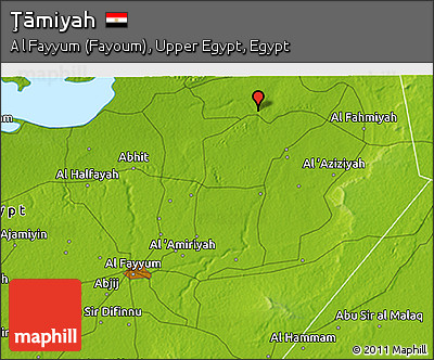 Physical 3D Map of Ţāmiyah