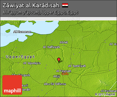 Physical 3D Map of Zāwiyat Al Karādisah