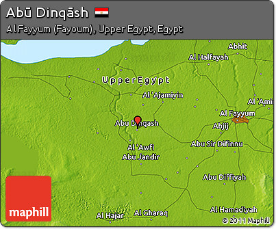 Physical 3D Map of Abū Dinqāsh