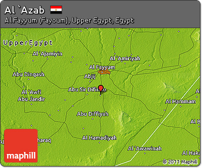 Physical 3D Map of Al `Azab