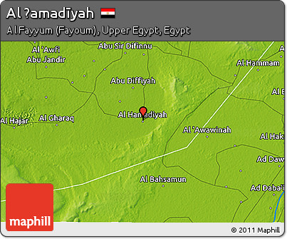 Physical 3D Map of Al Ḩamadīyah