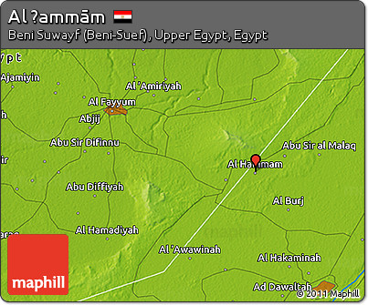 Physical 3D Map of Al Ḩammām