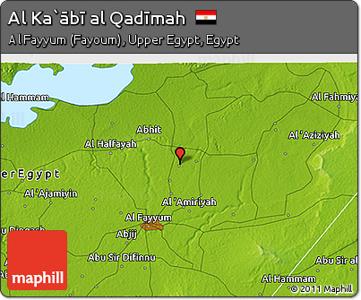 Physical 3D Map of Al Ka`ābī Al Qadīmah
