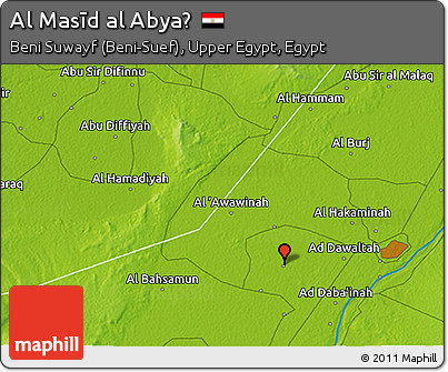 Physical 3D Map of Al Masīd Al Abyaḑ