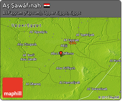 Physical 3D Map of Aş Şawāfinah