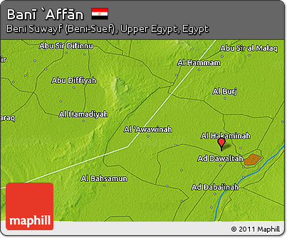 Physical 3D Map of Banī `Affān