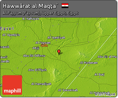Physical 3D Map of Hawwārat Al Maqţa`