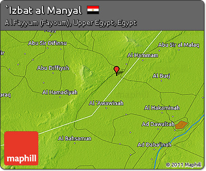 Physical 3D Map of `Izbat Al Manyal