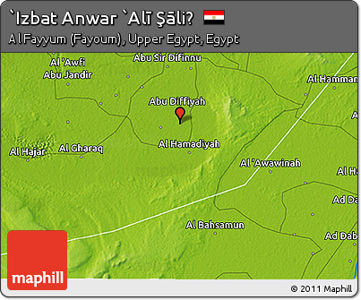 Physical 3D Map of `Izbat Anwar `Alī Şāliḩ