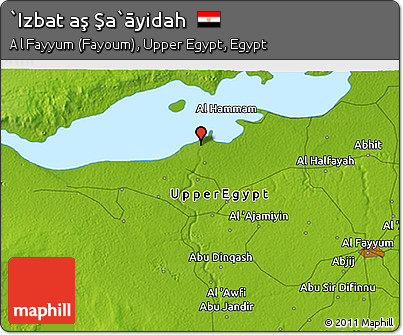 Physical 3D Map of `Izbat Aş Şa`āyidah