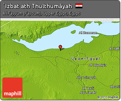 Physical 3D Map of `Izbat Ath Thulthumāyah