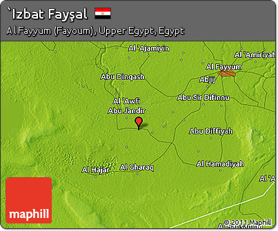 Physical 3D Map of `Izbat Fayşal