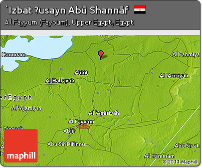 Physical 3D Map of `Izbat Ḩusayn Abū Shannāf