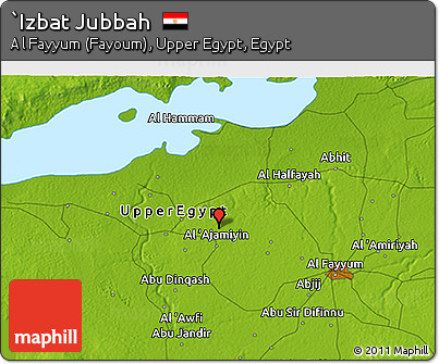 Physical 3D Map of `Izbat Jubbah