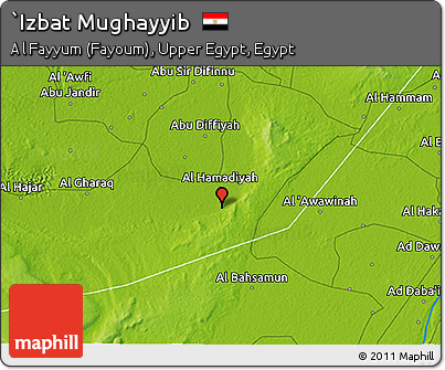Physical 3D Map of `Izbat Mughayyib