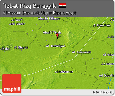 Physical 3D Map of `Izbat Rizq Burayyik